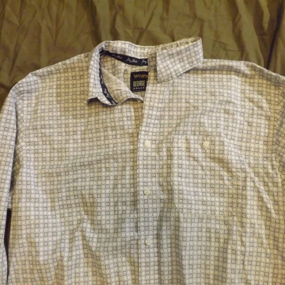 Wrangler George Strait Collection Men Button Up Shirt XL Western